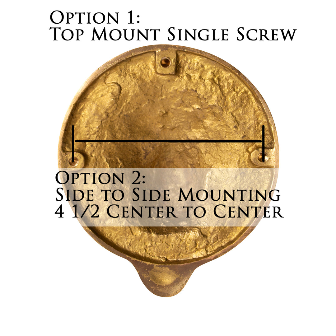 Ribbon & Reed 5 1/4 Inch Lion Head Door Knocker in Solid Brass (Polished Chrome Finish) COPPER MOUNTAIN HARDWARE