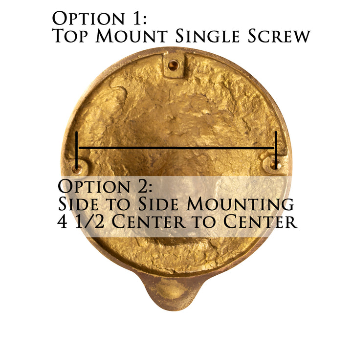 Ribbon & Reed 5 1/4 Inch Lion Head Door Knocker in Solid Brass (Polished Chrome Finish) COPPER MOUNTAIN HARDWARE