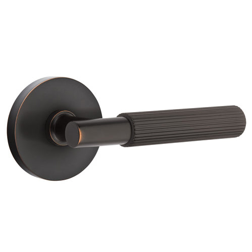 Emtek T-Bar Straight Knurled Lever With Disk Rosette (Several Finishes Available) EMTEK