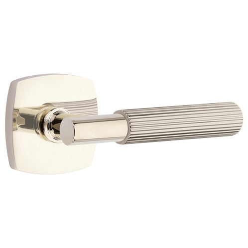 Emtek T-Bar Straight Knurled Lever With Urban Modern Rosette (Several Finishes Available) EMTEK