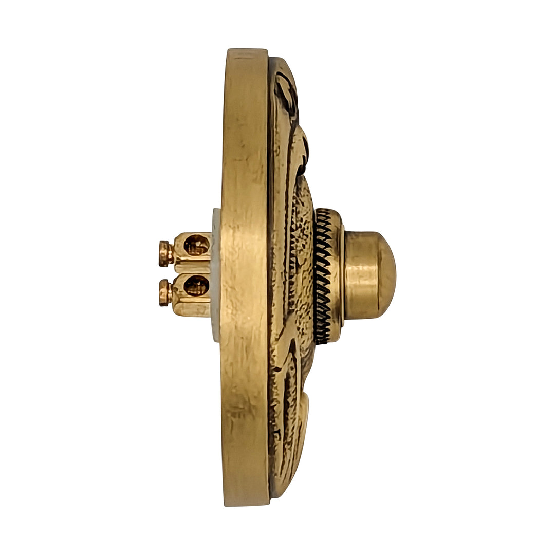 Lafayette Swirl Style Door Bell Push Button (Antique Brass Finish) COPPER MOUNTAIN HARDWARE