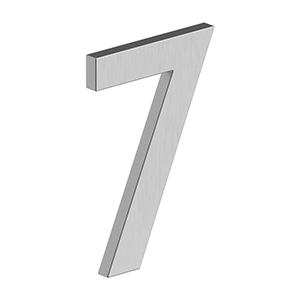 4 Inch Tall B Series Stainless Steel Number 7 (Several Finishes) DELTANA