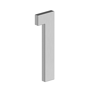 4 Inch Tall B Series Stainless Steel Number 1 (Several Finishes) DELTANA