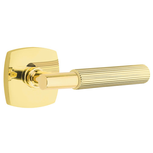 Emtek T-Bar Straight Knurled Lever With Urban Modern Rosette (Several Finishes Available) EMTEK