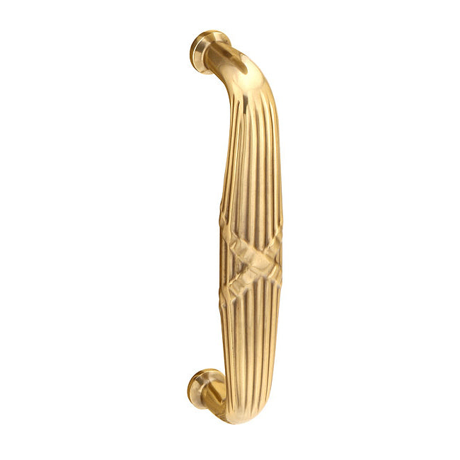 8 15/16 Inch Solid Brass Ribbon & Reed Pull (Polished Brass Finish) EMTEK