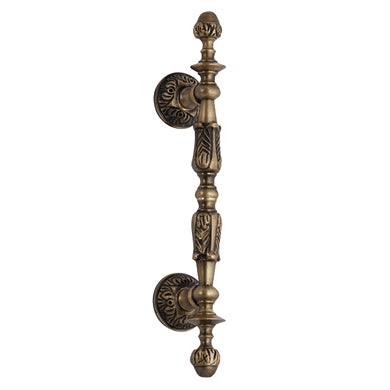 8 Inch Solid Brass French Empire Door Pull (Antique Brass Finish) COPPER MOUNTAIN HARDWARE