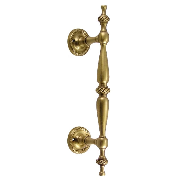 9 1/2 Inch Solid Brass Georgian Style Handle (Antique Brass Finish) COPPER MOUNTAIN HARDWARE