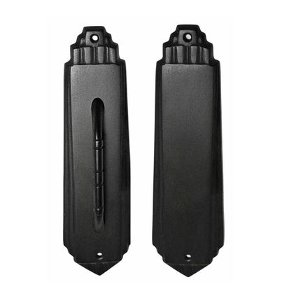 9 Inch Tall Art Deco Style Brass Push And Pull Plate (Black Bronze Finish) COPPER MOUNTAIN HARDWARE