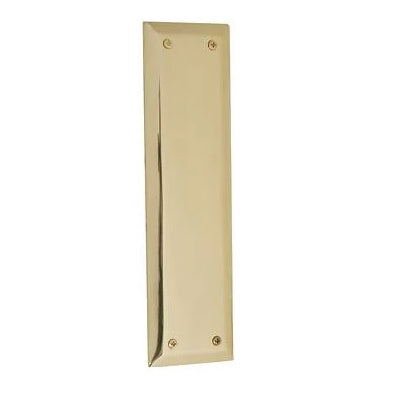 10 Inch Quaker Style Push Plate (Polished Brass) COPPER MOUNTAIN HARDWARE