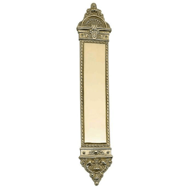 16 Inch Solid Brass L'Enfant Style Solid Brass Push Plate (Lacquered Brass Finish) COPPER MOUNTAIN HARDWARE