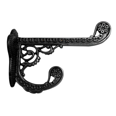 Solid Cast Brass Victorian Eastlake Style Hook Black Bronze Finish) COPPER MOUNTAIN HARDWARE