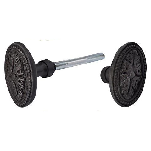 Solid Brass Avalon Oval Spare Door Knob Set (Black Bronze) COPPER MOUNTAIN HARDWARE