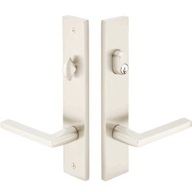 Solid Brass Modern Keyed Style Multi Point Lock Trim (Brushed Nickel Finish) EMTEK
