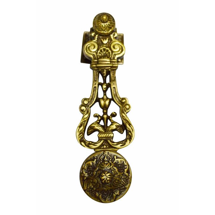 9 Inch (7 3/4 Inch c-c) French Empire Style Lost Wax Cast Door Knocker (Antique Brass Finish) COPPER MOUNTAIN HARDWARE