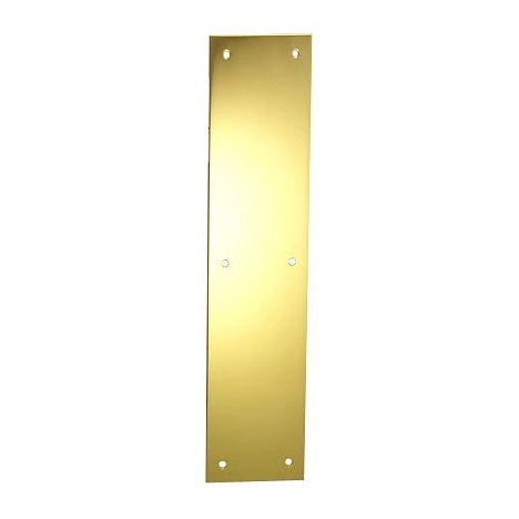 12 Inch Solid Brass Push Plate (Polished Brass Finish) COPPER MOUNTAIN HARDWARE