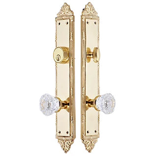 Victorian Oval Double Door Deadbolt Entryway Set (Polished Brass Finish) COPPER MOUNTAIN HARDWARE