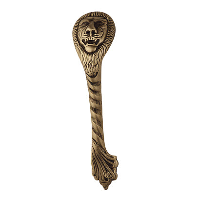 10 Inch Ornate Lion's Head Door Pull (Antique Brass Finish) COPPER MOUNTAIN HARDWARE