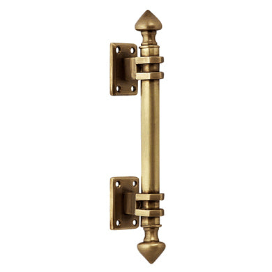 8 Inch Solid Brass Colonial Style Pull (Antique Brass Finish) COPPER MOUNTAIN HARDWARE