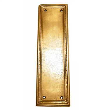 10 Inch Solid Brass Classic Style Push Plate (Antique Brass Finish) COPPER MOUNTAIN HARDWARE