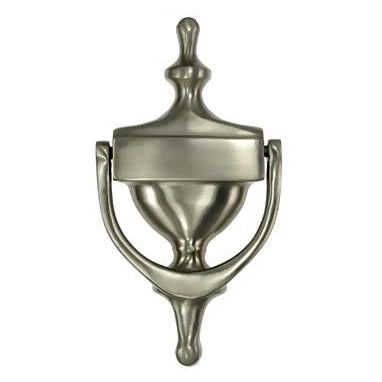 7 Inch (6 1/4 Inch c-c) Heritage Style Door Knocker (Satin Nickel) DELTANA