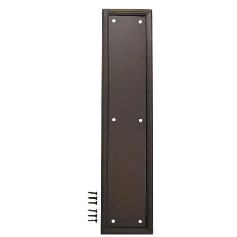 15 Inch Solid Brass Framed Push Plate (Oil Rubbed Bronze Finish) DELTANA