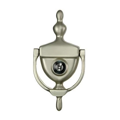 6 Inch (3 3/4 Inch c-c) Heritage Style Door Knocker (Satin Nickel Finish) DELTANA