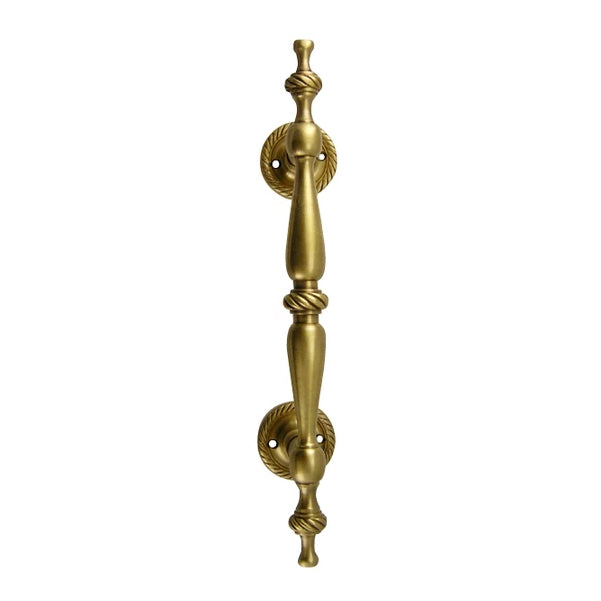 9 1/2 Inch Solid Brass Georgian Style Handle (Antique Brass Finish) COPPER MOUNTAIN HARDWARE