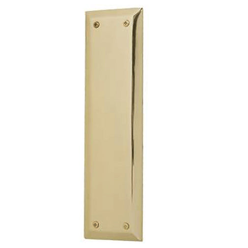 10 Inch Quaker Style Pull and Push Plate Set (Polished Brass Finish) COPPER MOUNTAIN HARDWARE