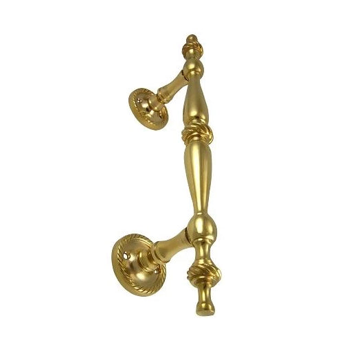 9 1/2 Inch Solid Brass Georgian Style Handle (Polished Brass Finish) COPPER MOUNTAIN HARDWARE