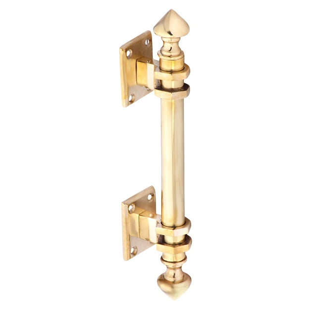 8 Inch Solid Brass Colonial Style Pull (Polished Brass Finish) COPPER MOUNTAIN HARDWARE