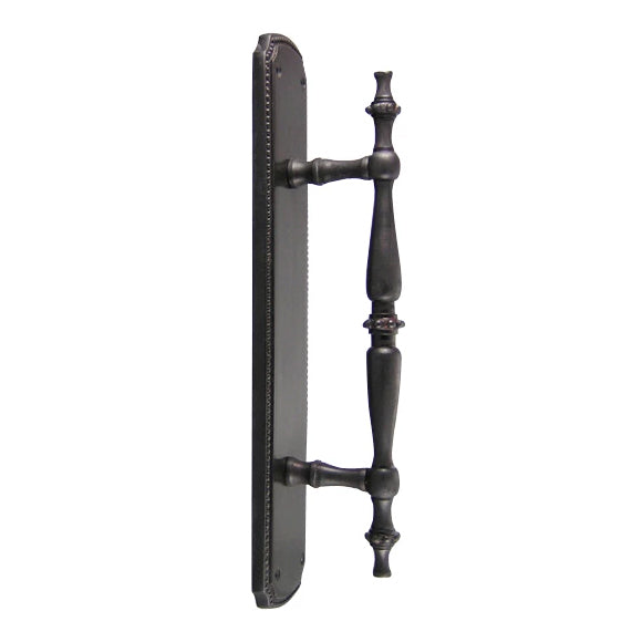 11 1/2 Inch Solid Brass Beaded Door Pull (Oil Rubbed Bronze Finish) COPPER MOUNTAIN HARDWARE