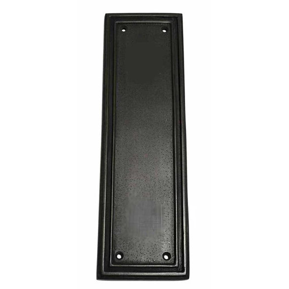 10 Inch Solid Brass Classic Style Push and Pull Plate Set (Black Bronze Finish) COPPER MOUNTAIN HARDWARE