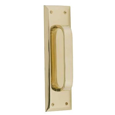 10 Inch Quaker Style Pull and Push Plate Set (Polished Brass Finish) COPPER MOUNTAIN HARDWARE