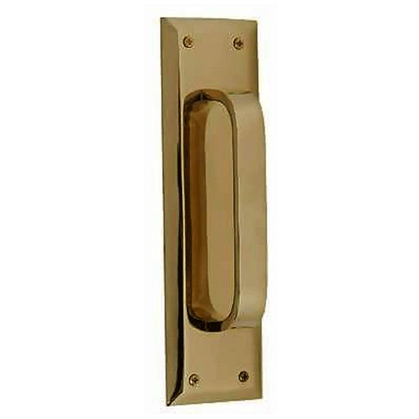 10 Inch Quaker Style Pull and Push Plate Set (Antique Brass Finish) COPPER MOUNTAIN HARDWARE