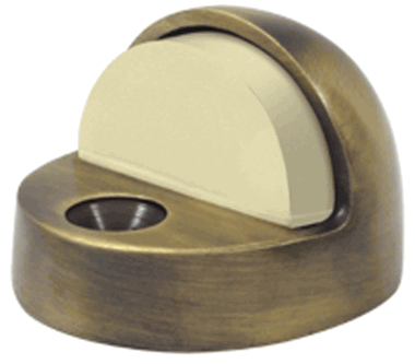 High Profile Floor Mounted Bumper Door Stop (Antique Brass Finish) DELTANA