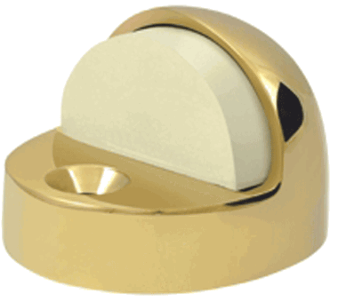 High Profile Floor Mounted Bumper Door Stop (Polished Brass Finish) DELTANA