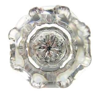 1 3/8 Inch Crystal Octagon Old Town Cabinet Knob (Polished Chrome Base) COPPER MOUNTAIN HARDWARE