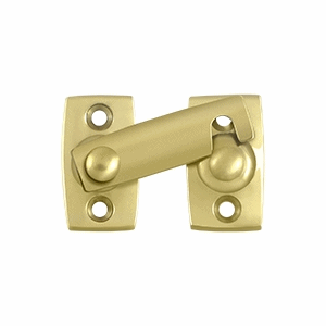 1 3/8 Inch Solid Brass Shutter Bar Door Latch (Polished Brass Finish) DELTANA