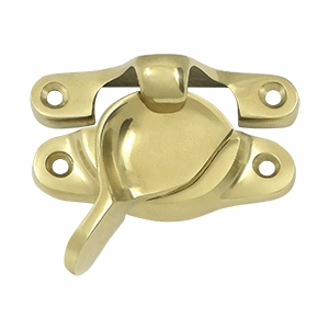 Solid Brass Window Sash Lock 1 1/8 inch X 3 inch (Polished Brass Finish) DELTANA